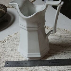 Elegant White Ceramic Pitcher